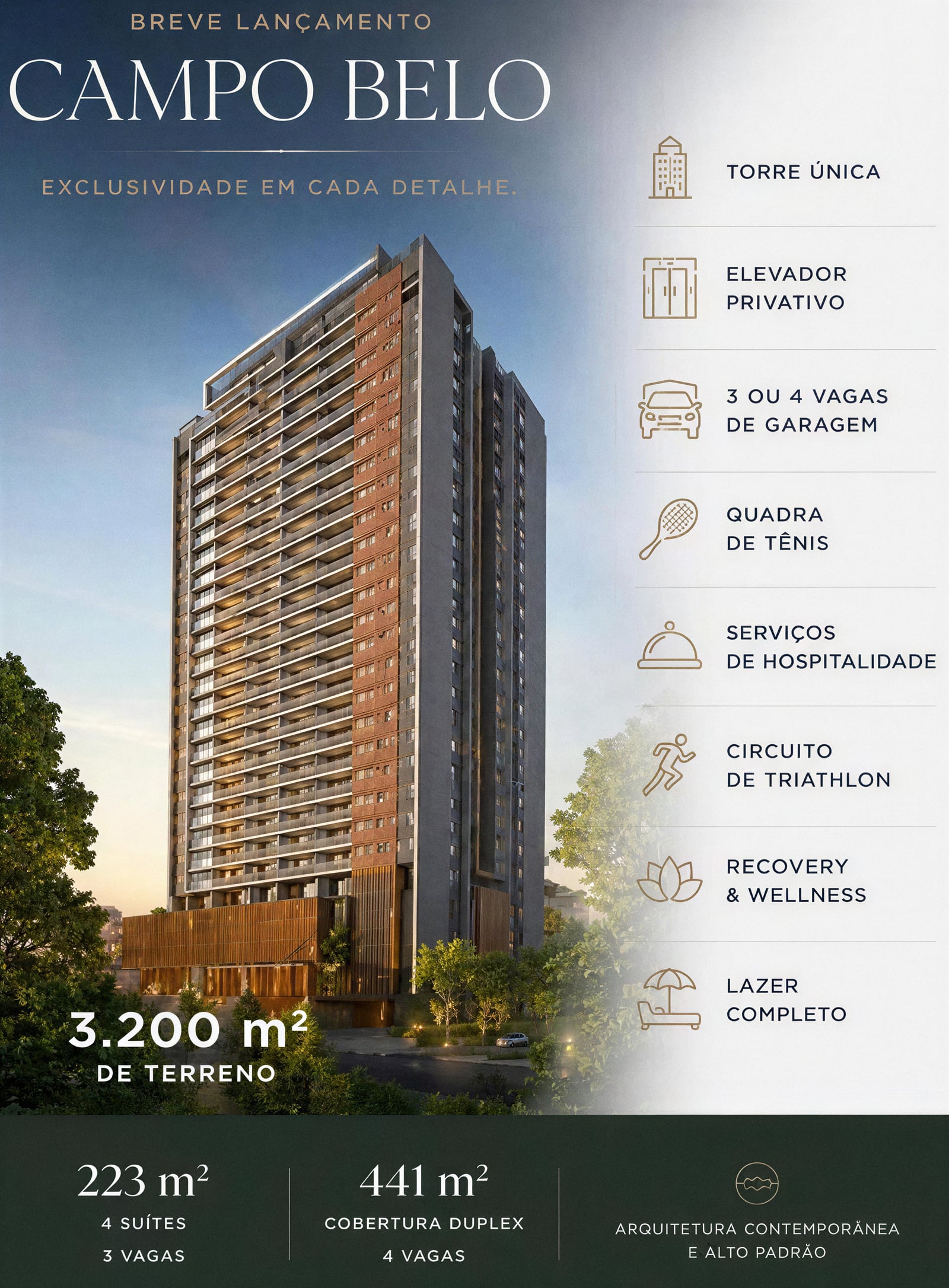 Apartamento com 4 suítes no Campo Belo · Campo Belo · São Paulo