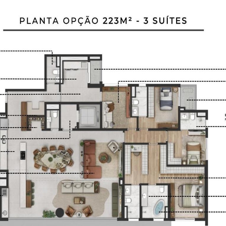 Apartamento com 4 suítes no Campo Belo