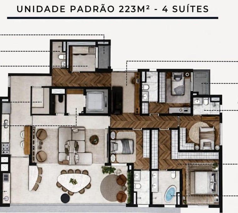 Apartamento com 4 suítes no Campo Belo